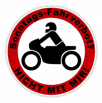 Aufkleber Sonntagsfahrverbot
